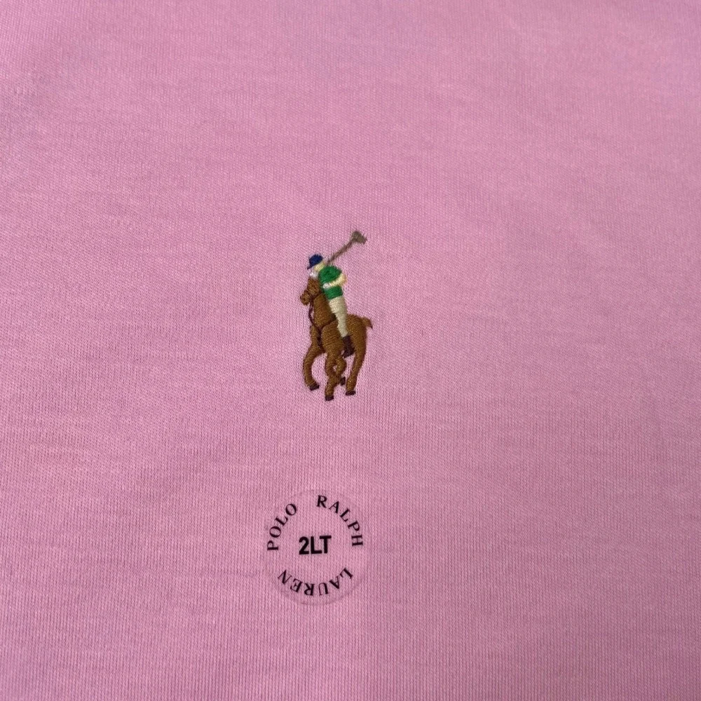 Polo Ralph Lauren Polo Shirt Mens 2XLT Pink Short Sleeve Cotton Pony Logo